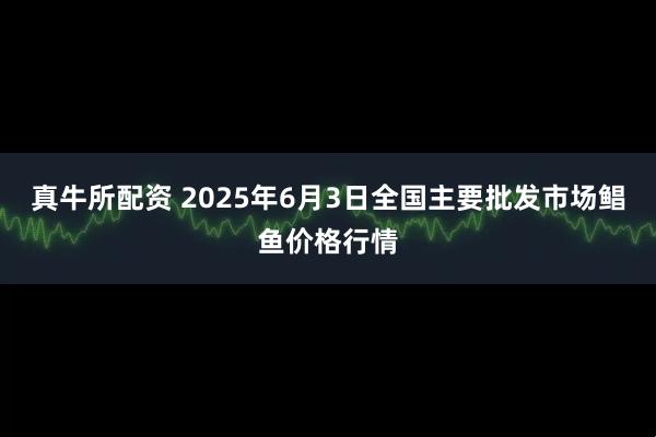 真牛所配资 2025年6月3日全国主要批发市场鲳鱼价格行情